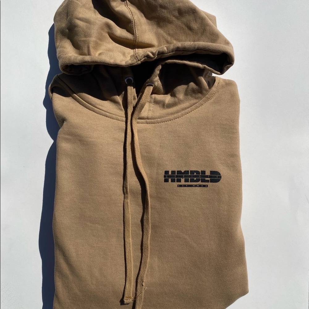 The definition series H.M.B.L.D Unisex Midweight Hooded Sweatshirt Sandstone
